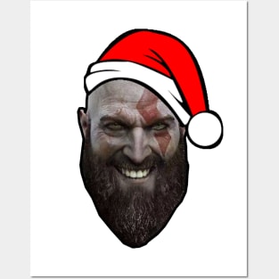 Smiley Santa Christmas Kratos Posters and Art